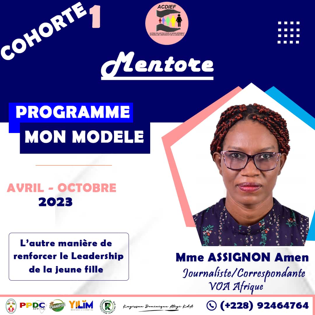 PROGRAMME MON MODELE/MENTORE DE LA SEMAINE : Amen ASSIGNON